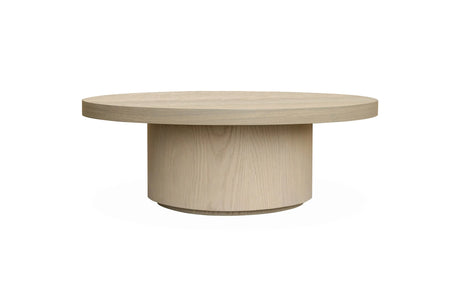 Salong bord Kyoto Ø120cm høyde 42cm White wash eikefiner Homefactory Sofabord