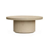 Salong bord Kyoto Ø90cm høyde 42cm White wash eikefiner Homefactory Sofabord