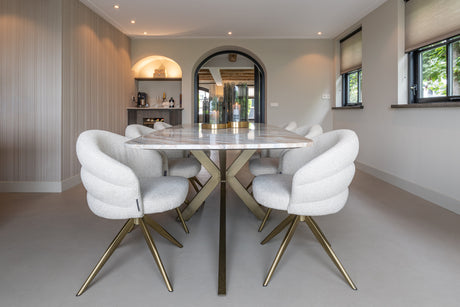 Spisebord Bottega Blush beige dansk oval 220 Richmond Interiors Spisebord