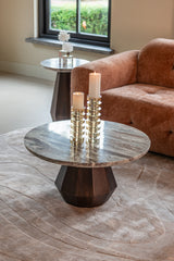 Kaffebord Oberoy Blush beige 80Ø Richmond Interiors Sofabord