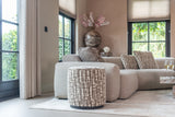 Pouffe & Footstool Lexie brun labyrint 45Ø Richmond Interiors Pall