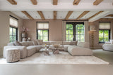 Pouffe & Footstool Lexie brun labyrint 45Ø Richmond Interiors Pall
