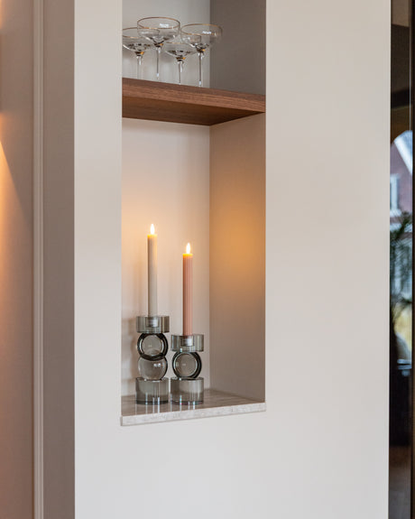 Lysestake Jennyl grå liten Richmond Interiors Lysestake