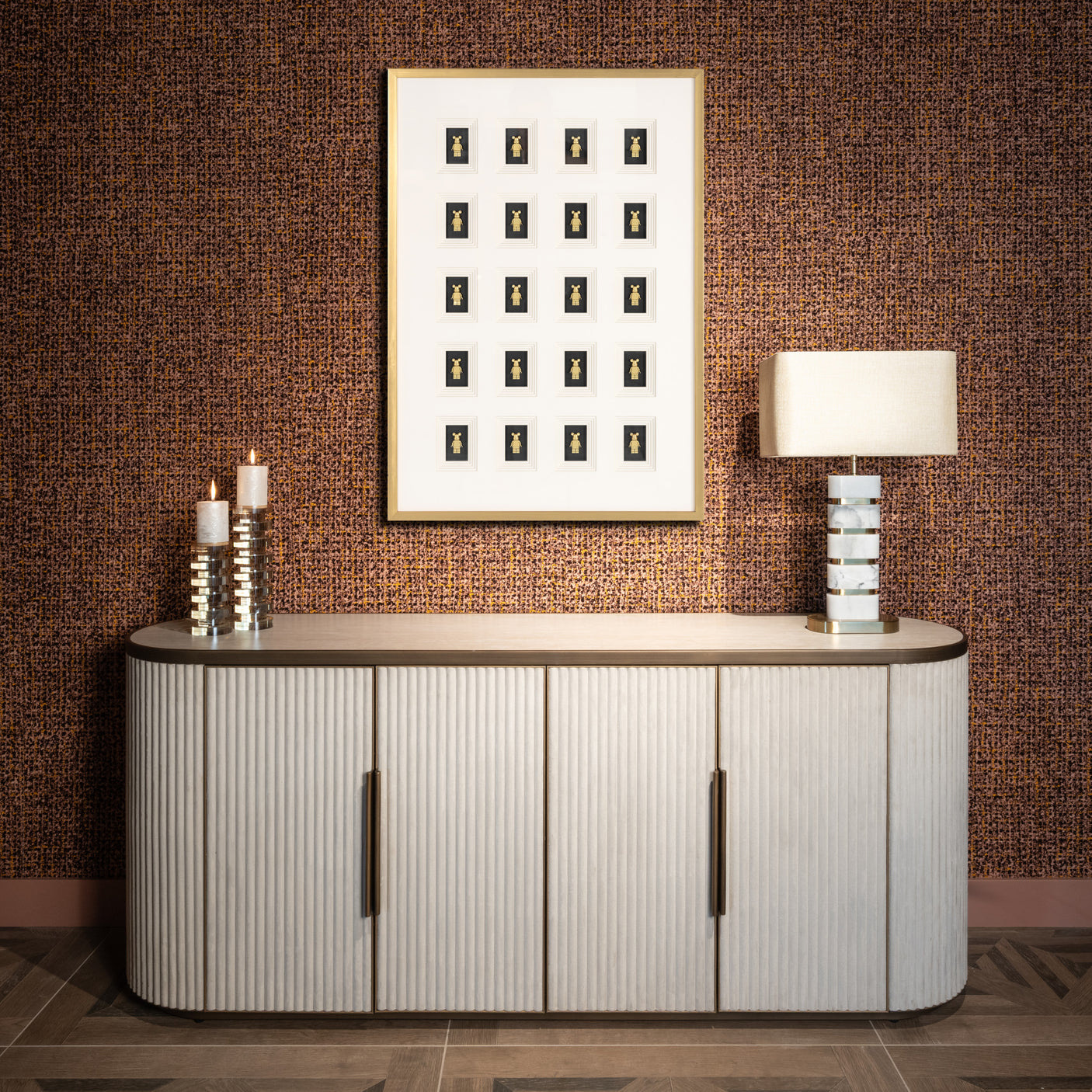 Veggkunst Bear svart/gull Richmond Interiors Bilde