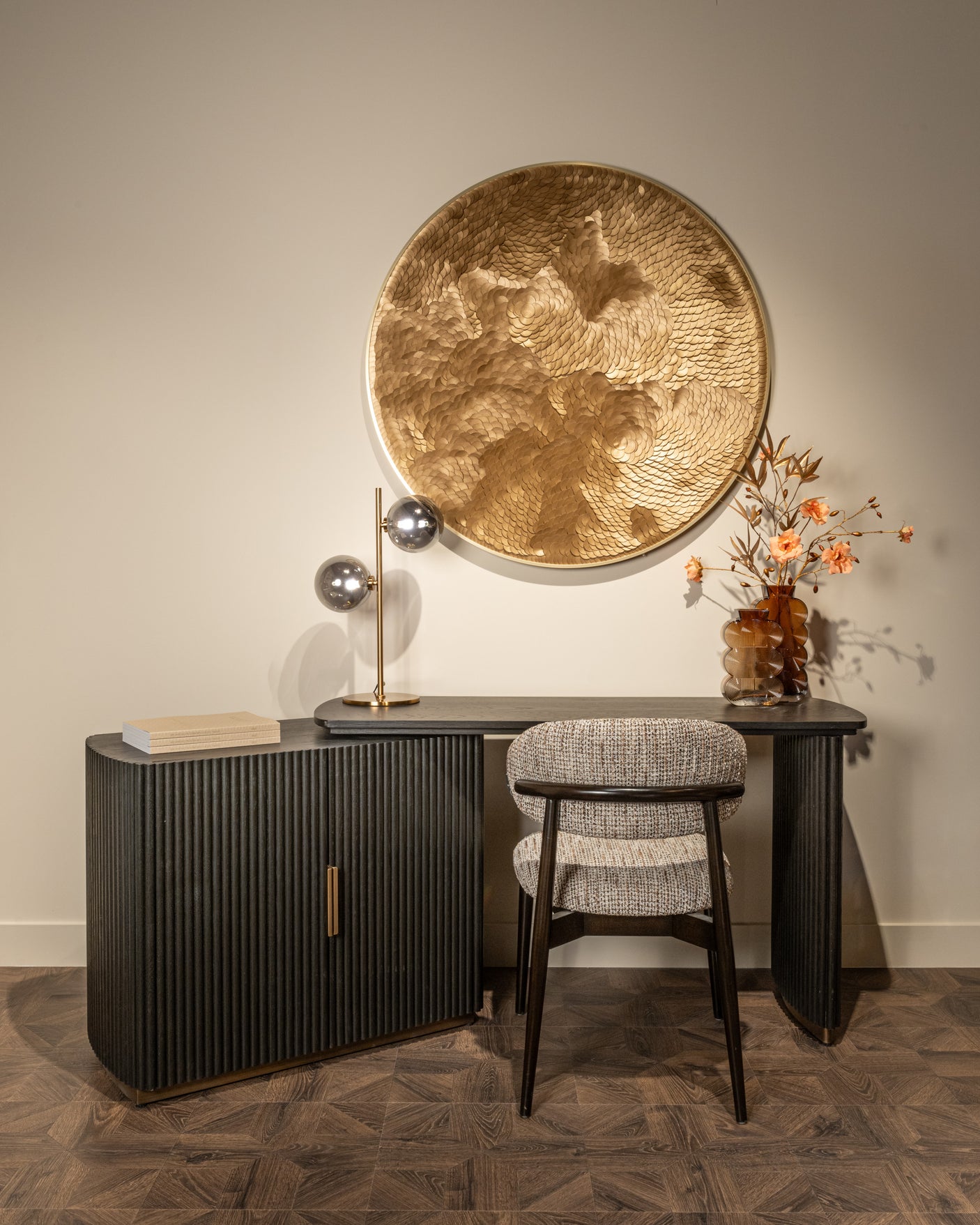 Skrivebord Cambon mørk kaffe Richmond Interiors Skrivebord