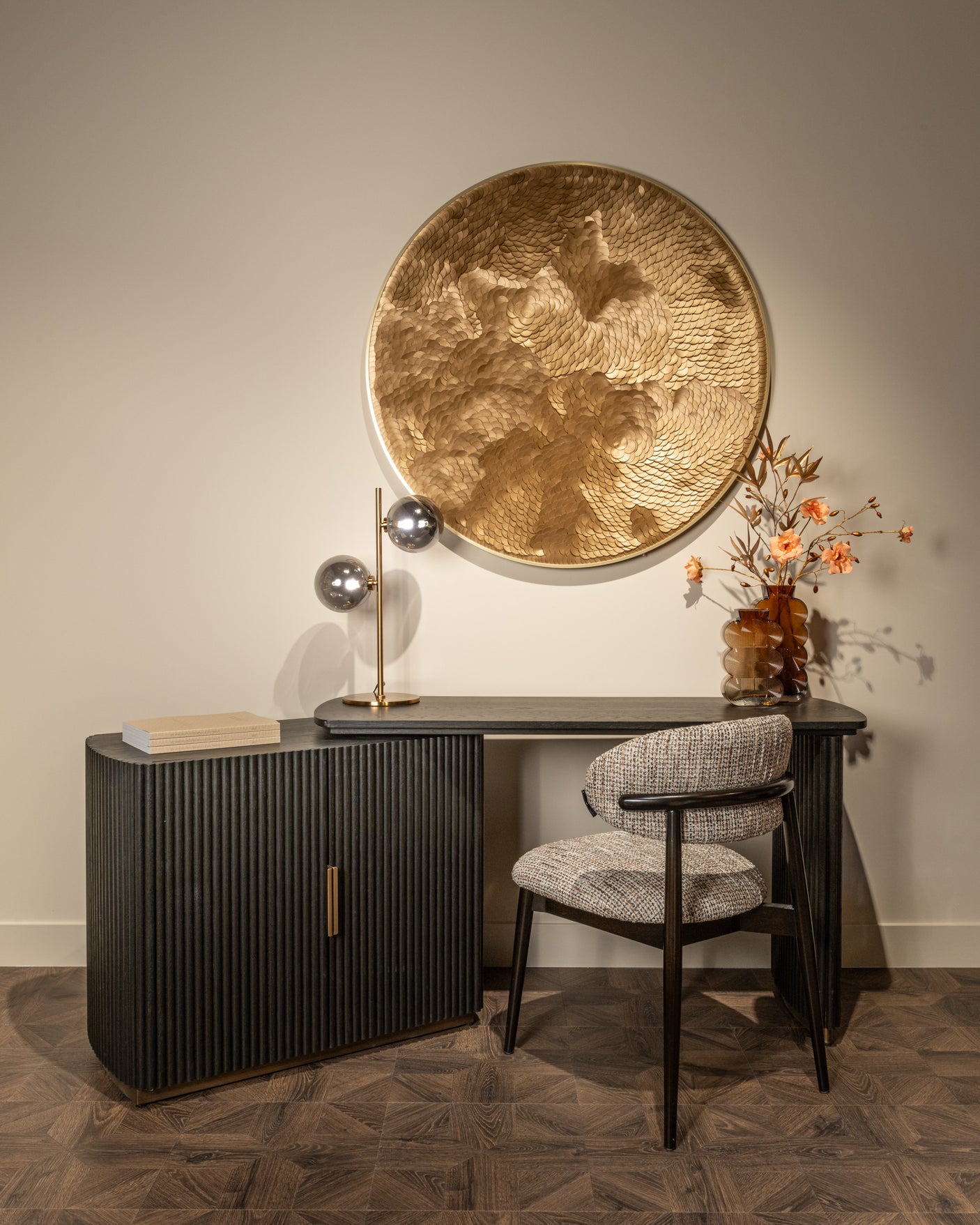 Skrivebord Cambon mørk kaffe Richmond Interiors Skrivebord