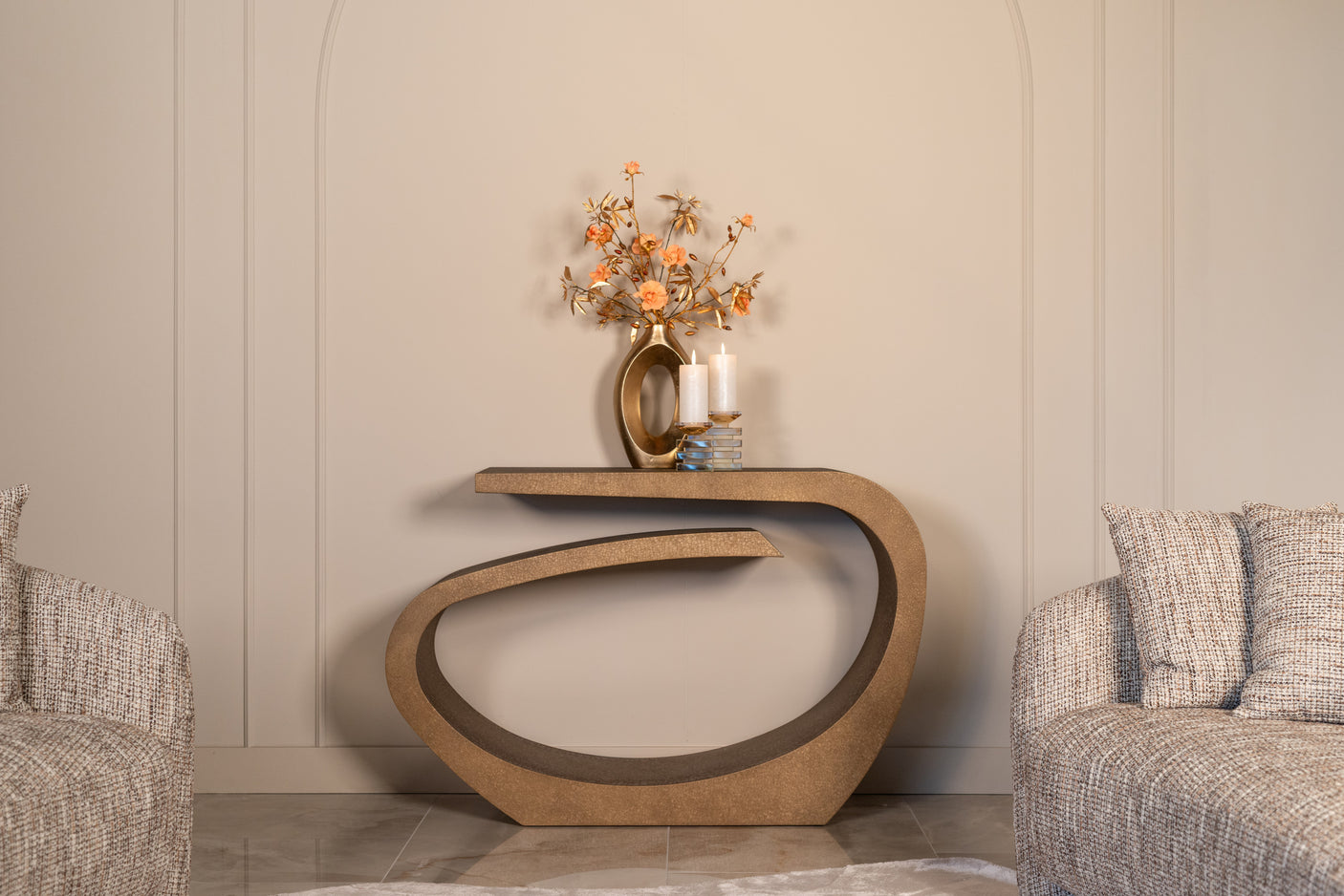Konsoll Alhambra børstet gull Richmond Interiors Konsollbord