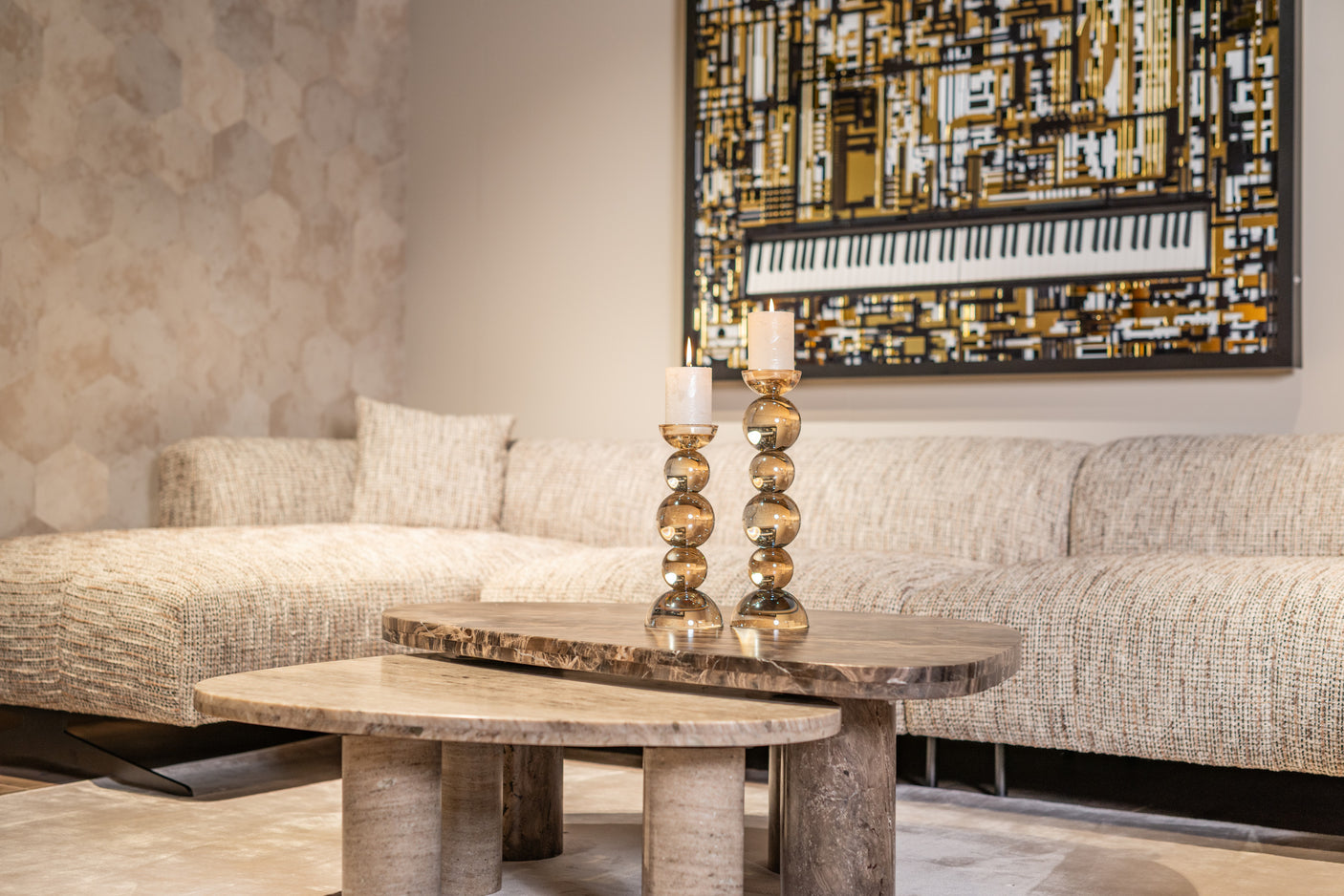 lysestake Emie brun liten Richmond Interiors Lysestake