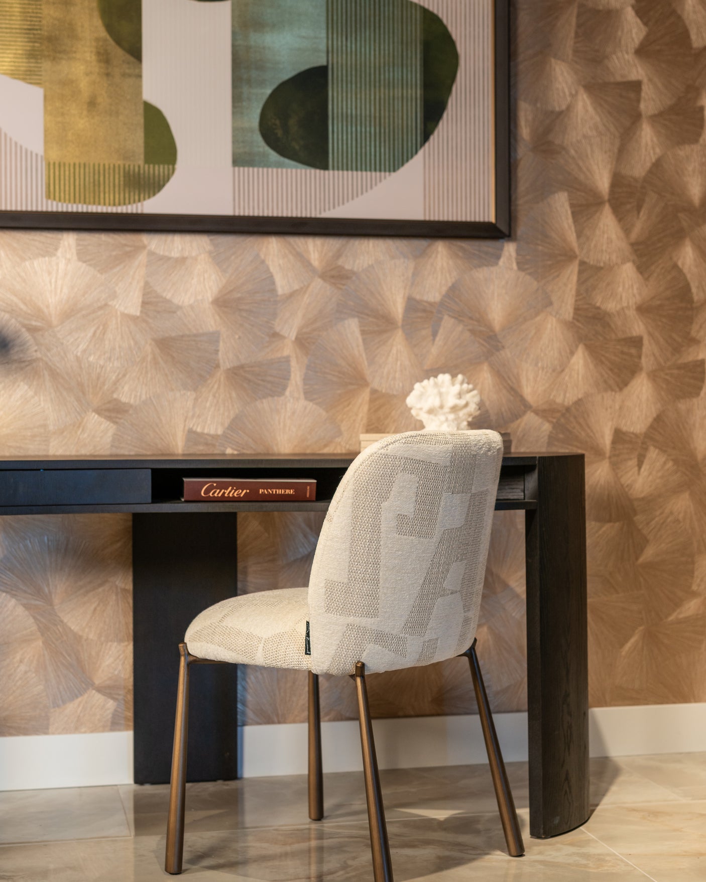 Spisestol Lana beige graffic Richmond Interiors Spisestol