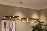 Lysekrone Lilou børstet gull Richmond Interiors Taklampe