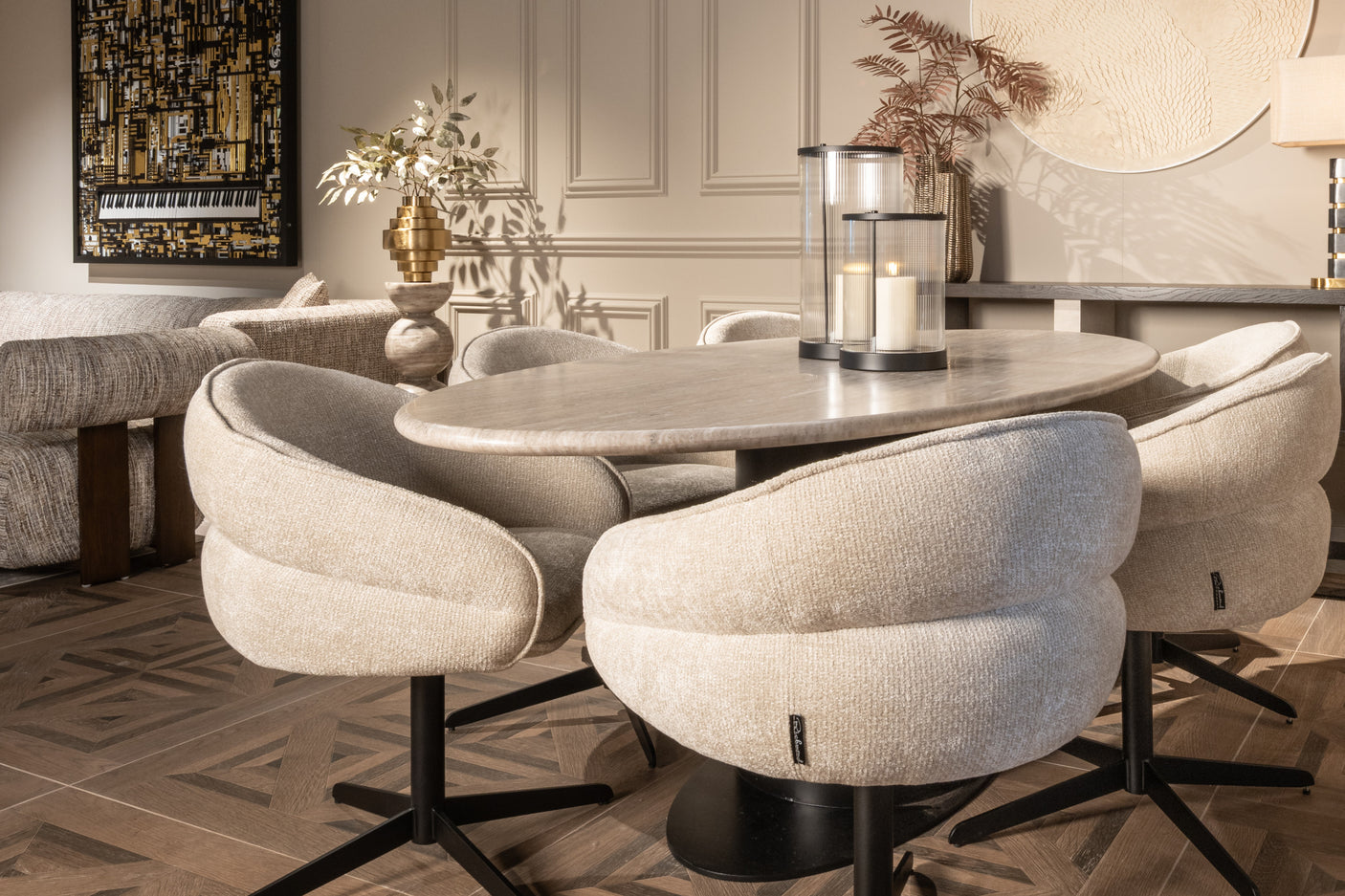 Spisestol Kayla cream unicorn svingbar Richmond Interiors Spisestol