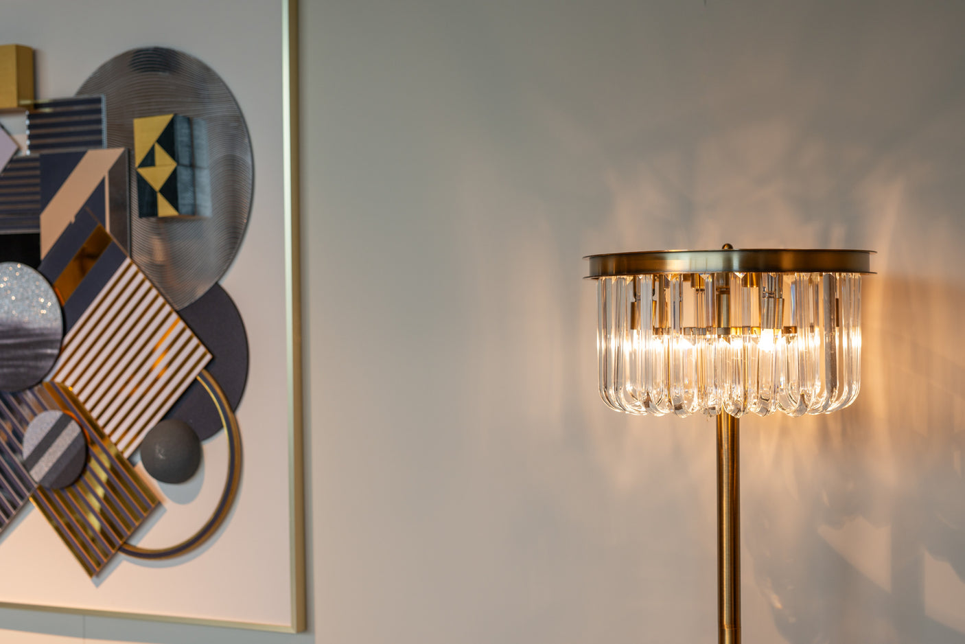 Veggkunst 3D blokk svart/gull Richmond Interiors Bilde