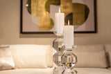 Candle holder Safia klar gjennomsiktig liten Richmond Interiors Lysestake
