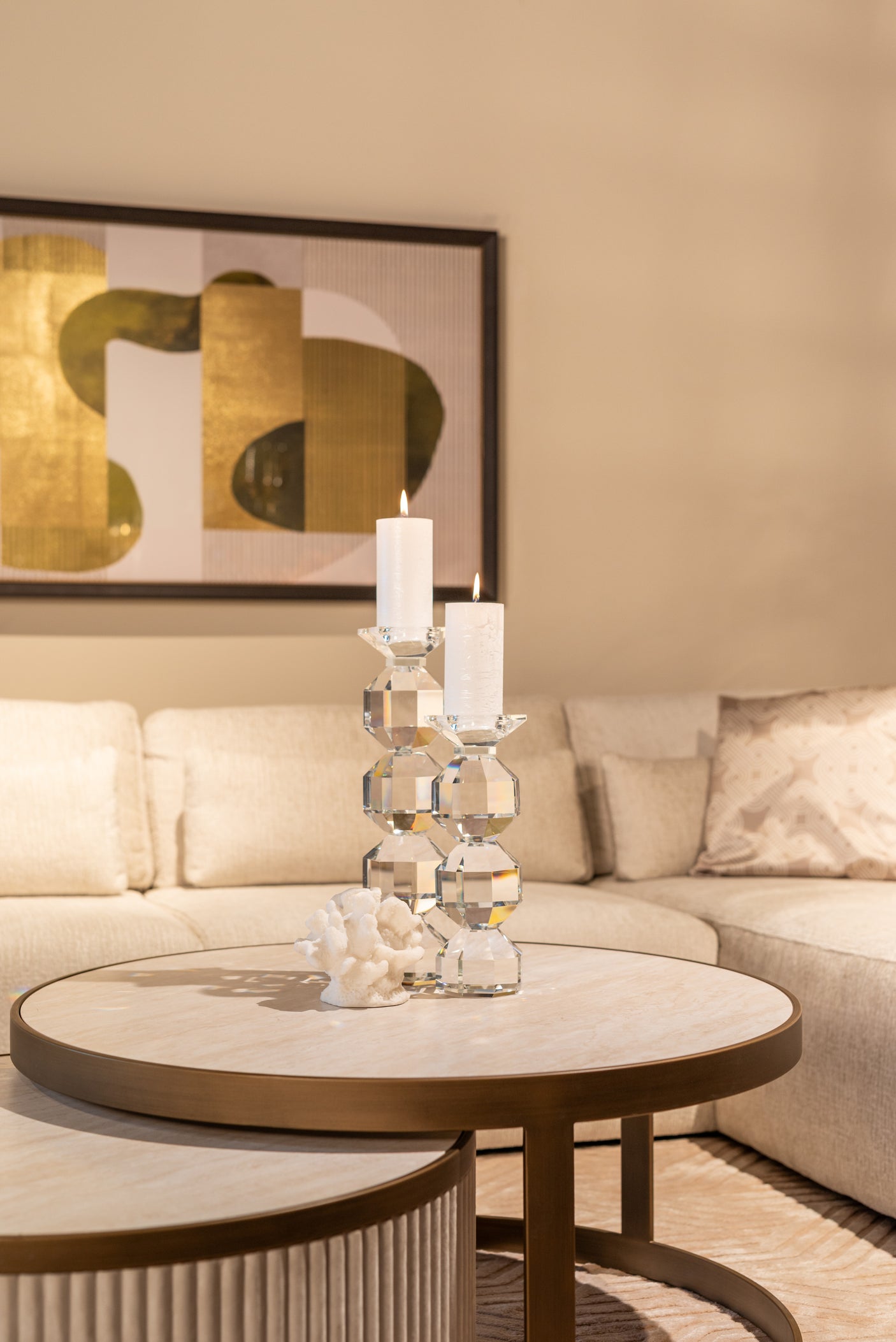 Candle holder Safia klar gjennomsiktig liten Richmond Interiors Lysestake