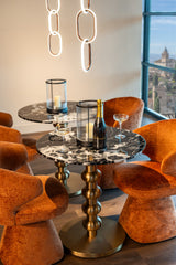 Bistrobord Witlox svart/gull 75Ø Richmond Interiors Bordlampe