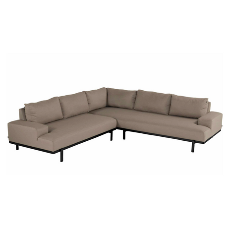 Lucas hjørnesofa – sort/Sunbrella Taupe Chine’ Hartman 