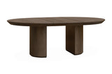 Spisebord Kyoto Ø150cmx75cm m/2x60cm EXT Light brown