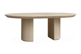Spisebord Kyoto Ø150cmx75cm m/2x60cm EXT White wash