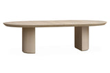 Spisebord Kyoto Ø150cmx75cm m/2x60cm EXT White wash