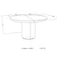 Spisebord Kyoto Ø130cmx75cm m/2x50cm EXT White Wash Homefactory Spisebord