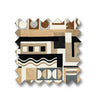 LUCA GEOMETRISK Brown Artwood Tekstil