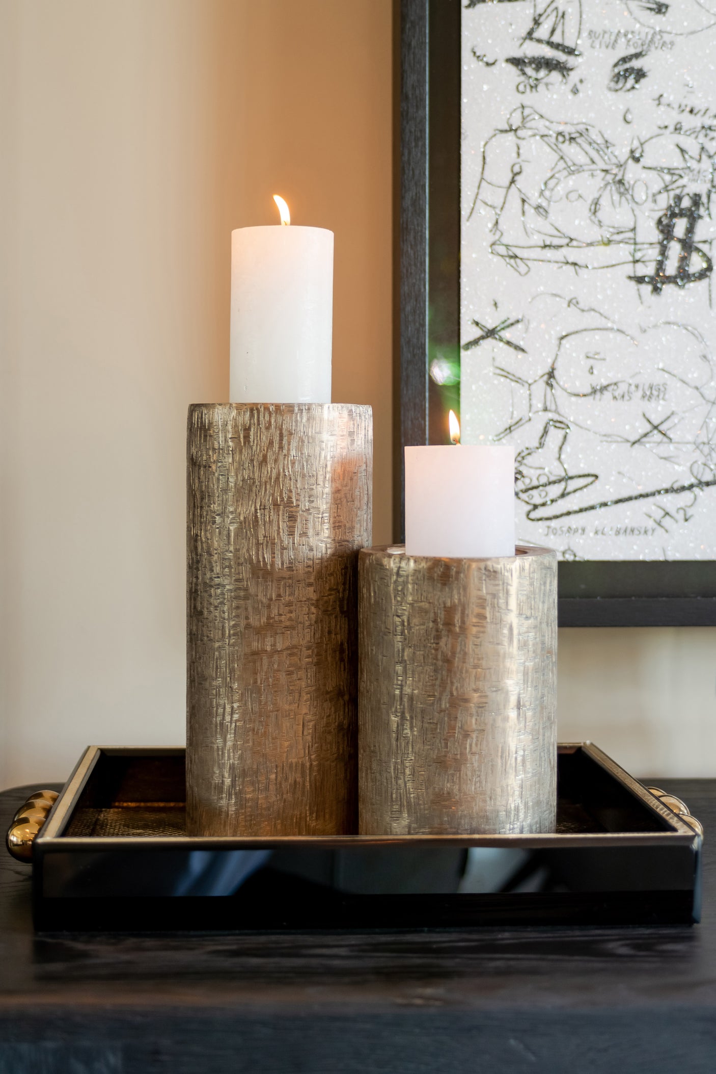 Brett Liv svart/gull Richmond Interiors Serveringsbrett