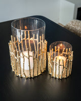 Hurricane light Loretta gold small Richmond Interiors Lanterne og lysglass