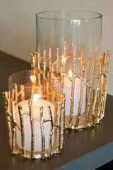 Hurricane light Loretta gold small Richmond Interiors Lanterne og lysglass