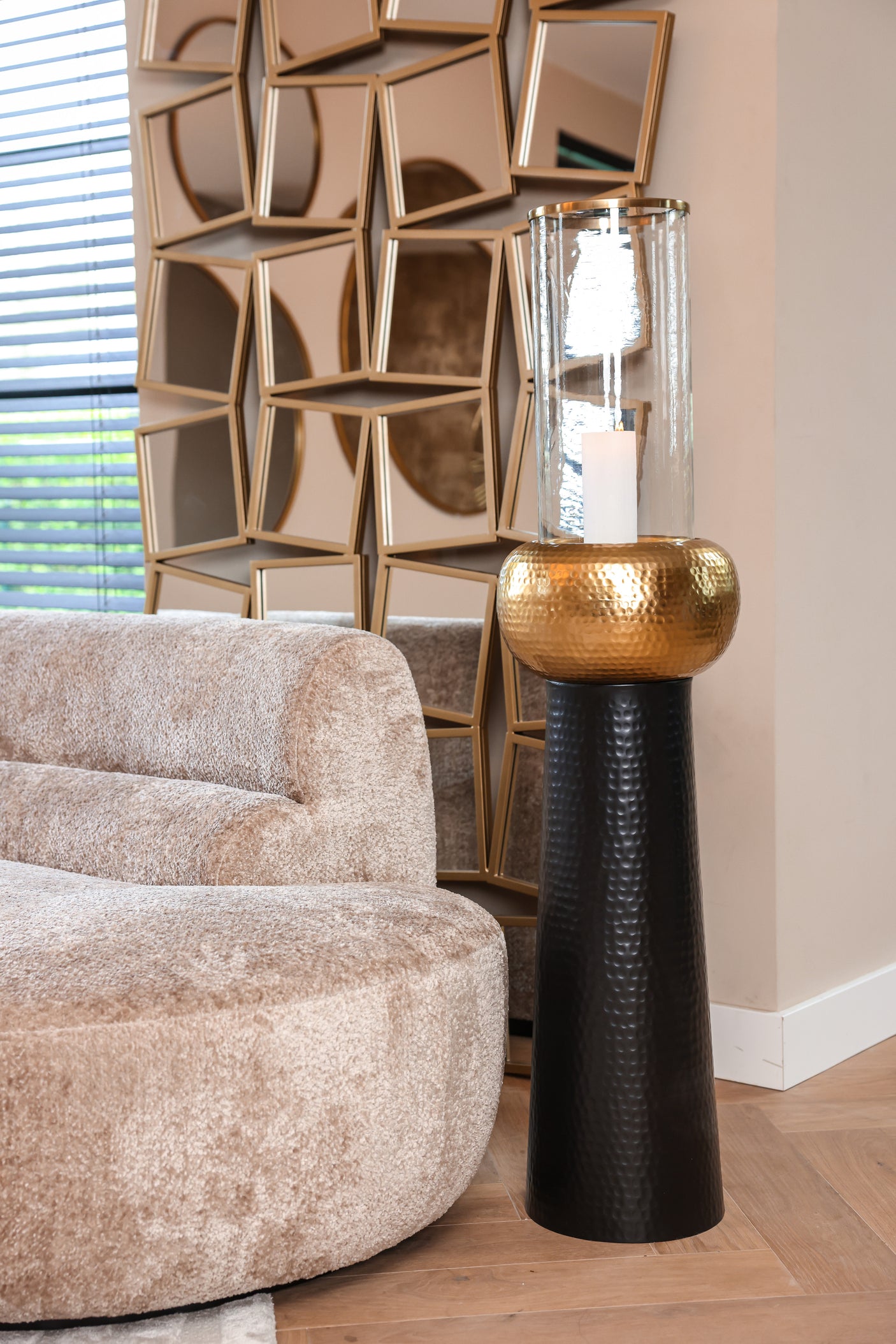 Mirror Badia gold Richmond Interiors Speil