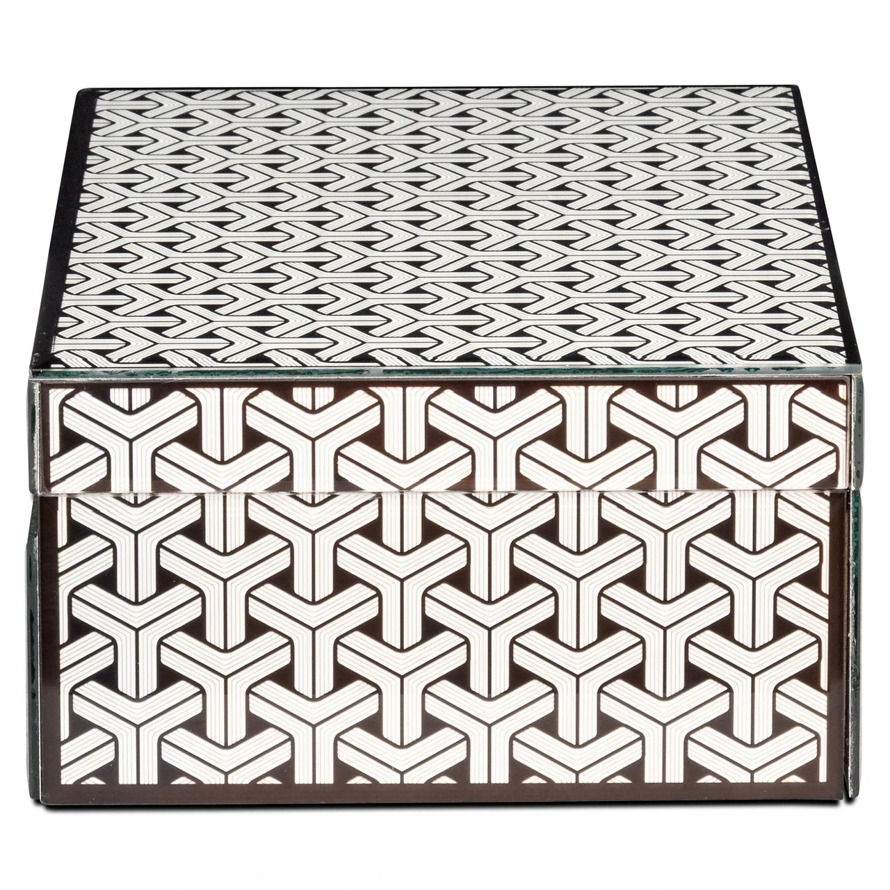 Oppbevaringsboks Feliz svart/hvit stor Richmond Interiors Oppbevaring