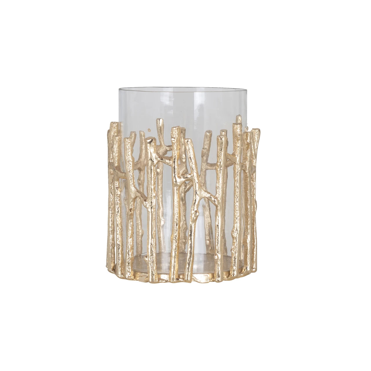 Hurricane light Loretta gold small Richmond Interiors Lanterne og lysglass