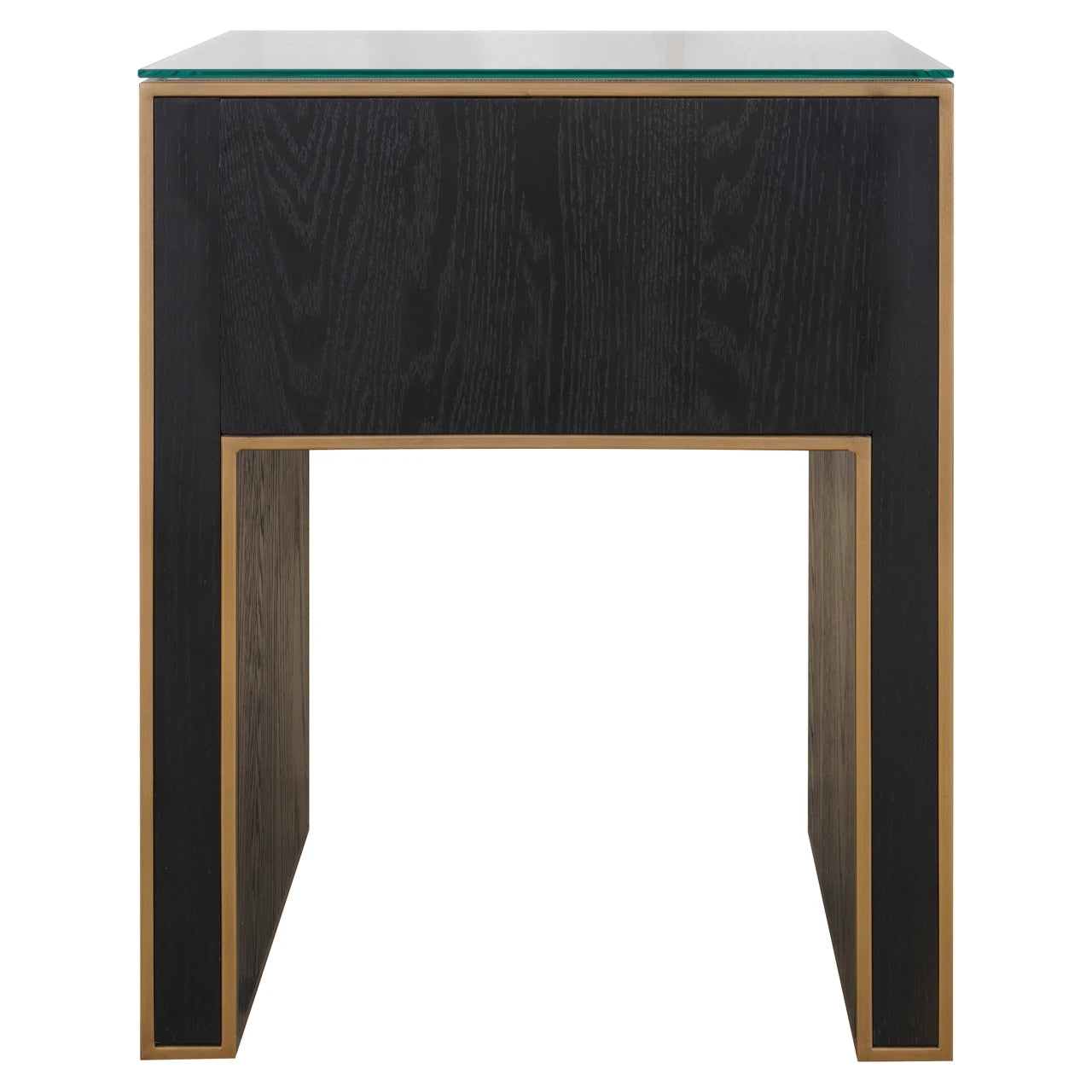 Nattbord Bloomville messing shagreen inkl. glassplate Richmond Interiors Nattbord