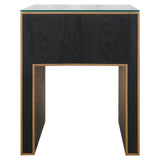 Nattbord Bloomville messing shagreen inkl. glassplate Richmond Interiors Nattbord