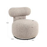Lounge chair Kaya cayenne brown swivel Richmond Interiors Lenestol