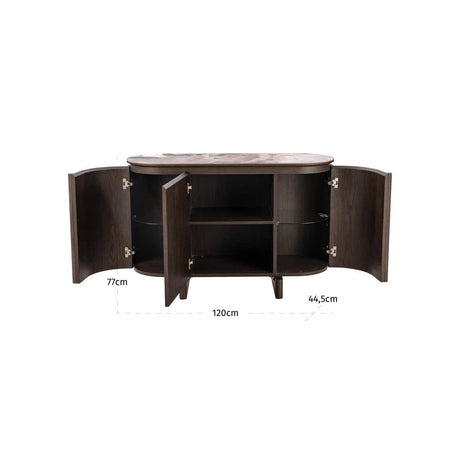Sideboard Langford brun med 3 dører Richmond Interiors Skjenk