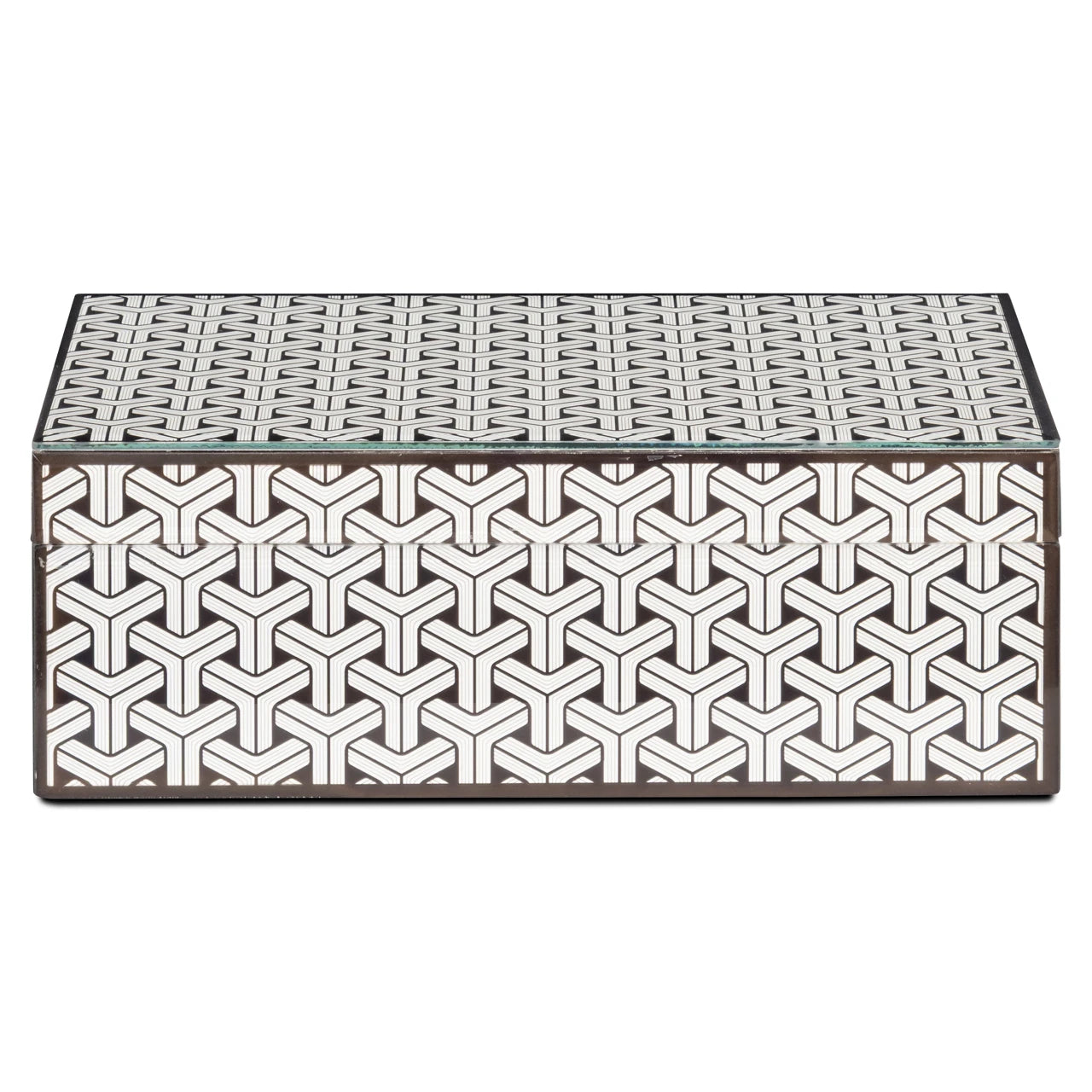 Oppbevaringsboks Feliz svart/hvit stor Richmond Interiors Oppbevaring