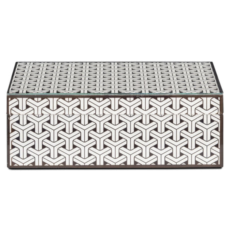 Oppbevaringsboks Feliz svart/hvit stor Richmond Interiors Oppbevaring
