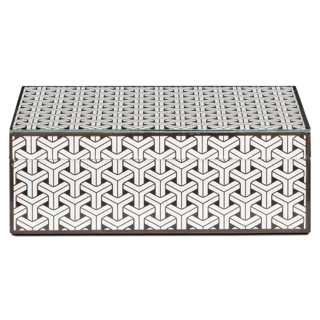 Oppbevaringsboks Feliz svart/hvit stor Richmond Interiors Oppbevaring