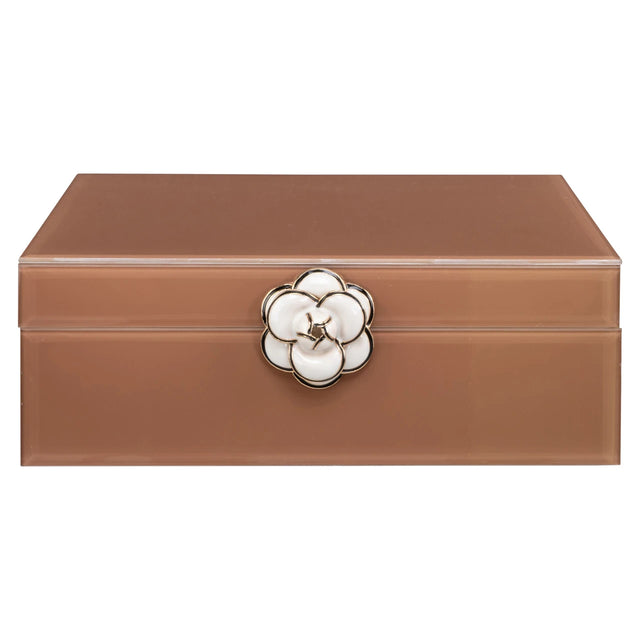 Oppbevaringsboks Floral brun stor Richmond Interiors Oppbevaring