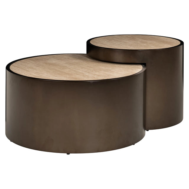 Salongbord Ronson beige sett med 2 Richmond Interiors Sofabord