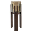 Hurricane light Paige walnut small Richmond Interiors Lanterne og lysglass