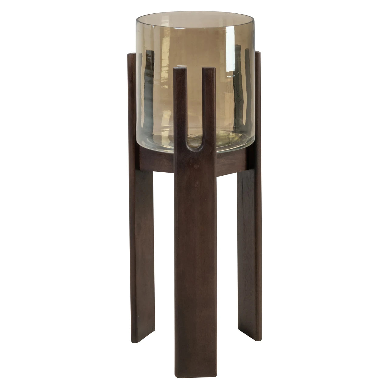Hurricane light Paige walnut small Richmond Interiors Lanterne og lysglass