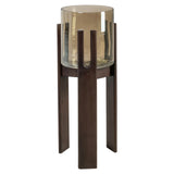 Hurricane light Paige walnut small Richmond Interiors Lanterne og lysglass