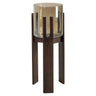 Hurricane light Paige walnut small Richmond Interiors Lanterne og lysglass