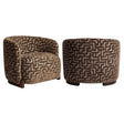 Lenestol Hannah brun labyrint brannhemmende Richmond Interiors Lenestol