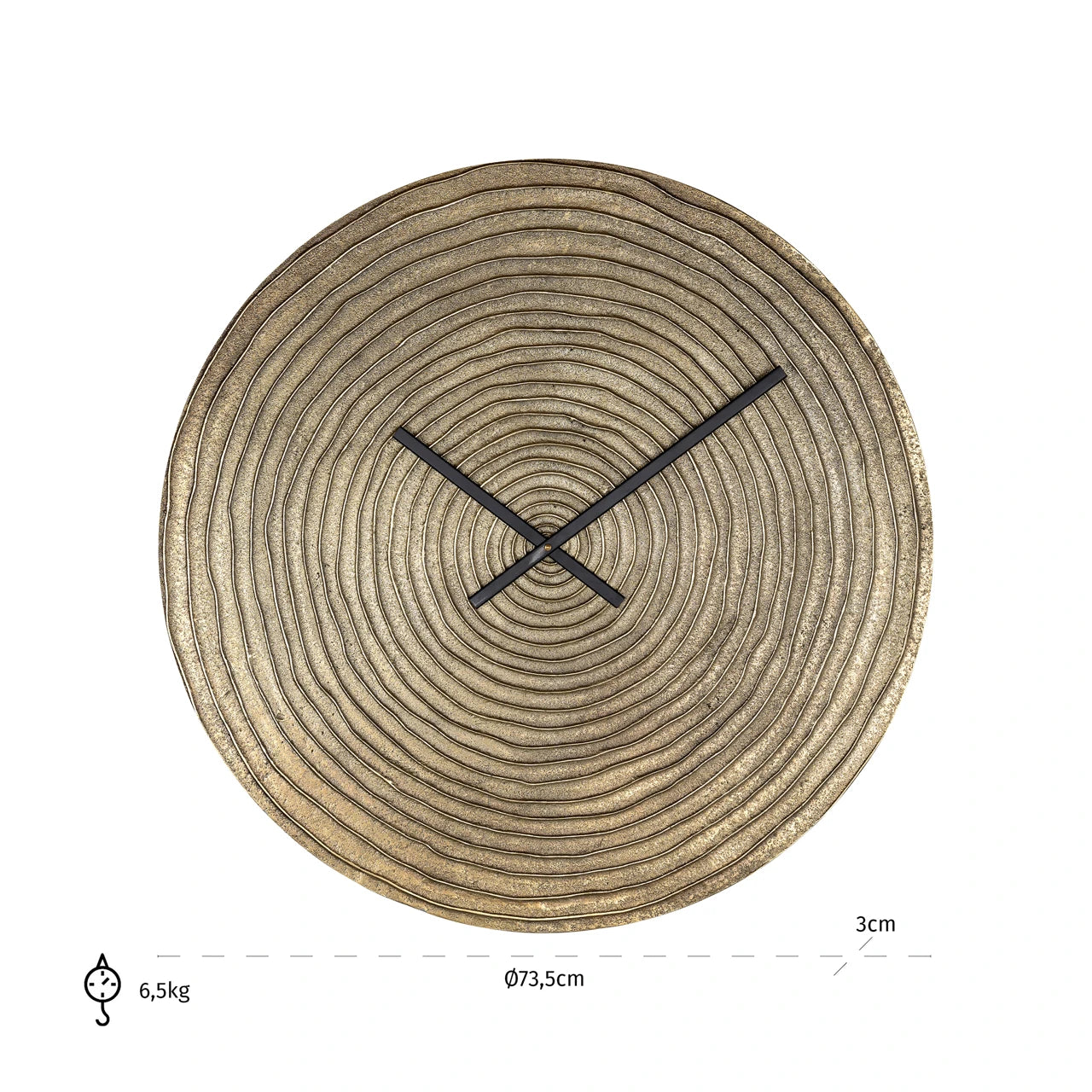 Klokke Roan gull Richmond Interiors Veggur