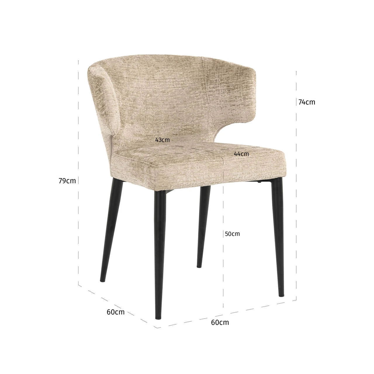 Spisestol Taylor ørkenfusjon brannhemmende Richmond Interiors Spisestol