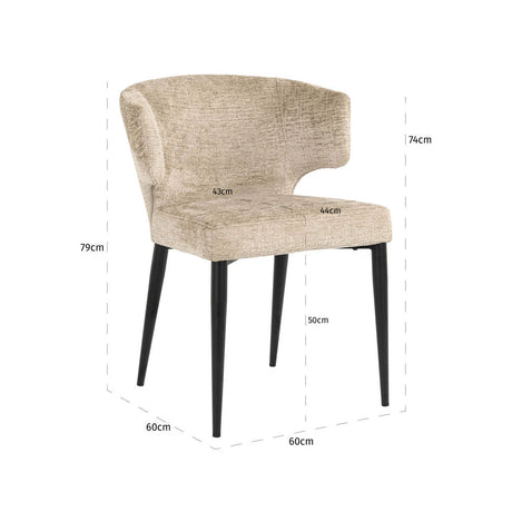 Spisestol Taylor ørkenfusjon brannhemmende Richmond Interiors Spisestol