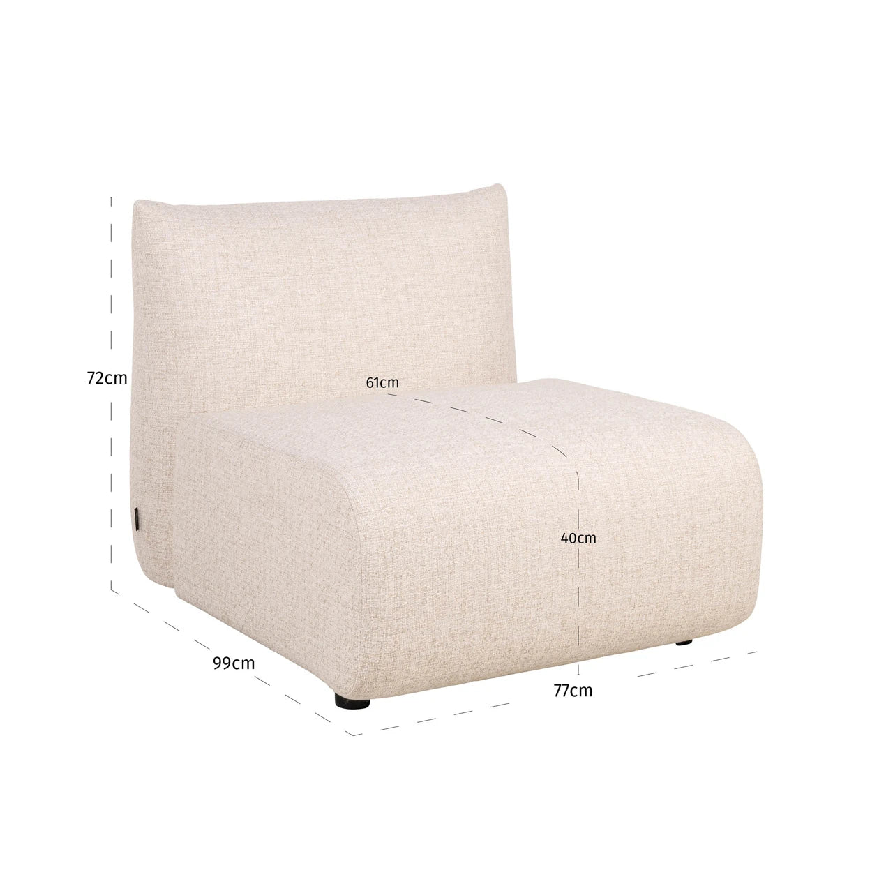 Utendørs sofa Dawson beige alpine ekstra element Richmond Interiors Sofa