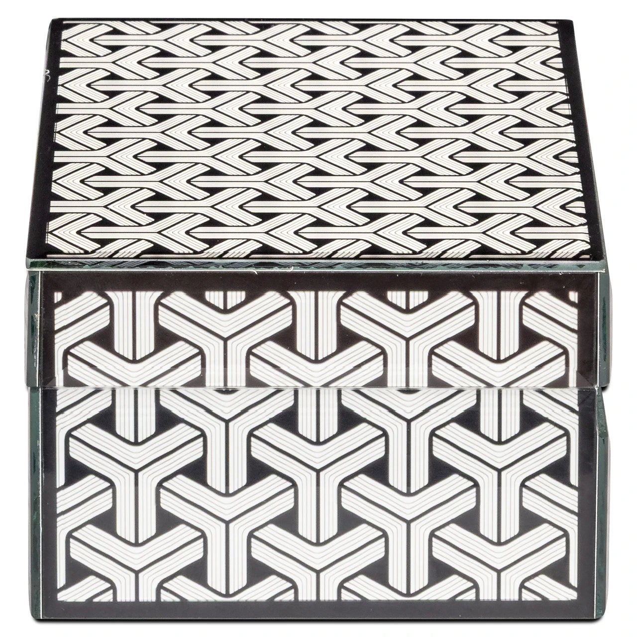 Oppbevaringsboks Feliz svart/hvit liten Richmond Interiors Oppbevaring